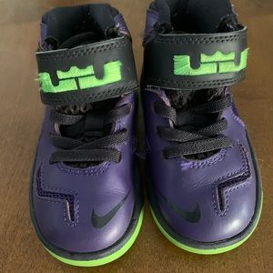 Toddler Size 7C Purple &Green Nike Lebron’s